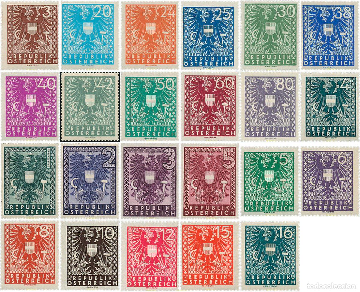 Sellos: 640158 HINGED AUSTRIA 1945 AGUILA HERALDICA