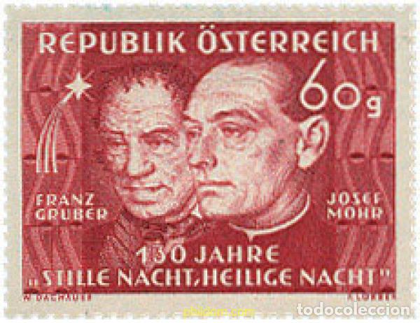 Sellos: 119479 MNH AUSTRIA 1948 130 ANIVERSARIO DE LA CANCION &rdquo;NOCHE DE PAZ&rdquo;