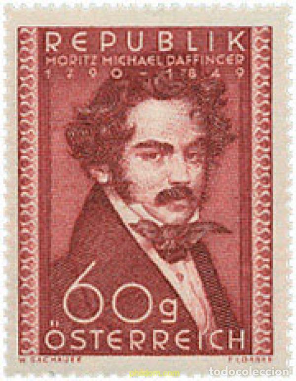 Sellos: 119496 MNH AUSTRIA 1950 160 ANIVERSARIO DEL NACIMIENTO DE MORITZ DAFFINGER
