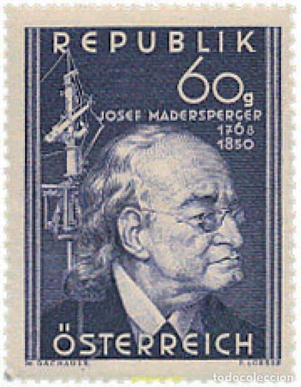 Sellos: 119501 MNH AUSTRIA 1950 CENTENARIO DE LA MUERTE DE JOSEF MADERSPERGER