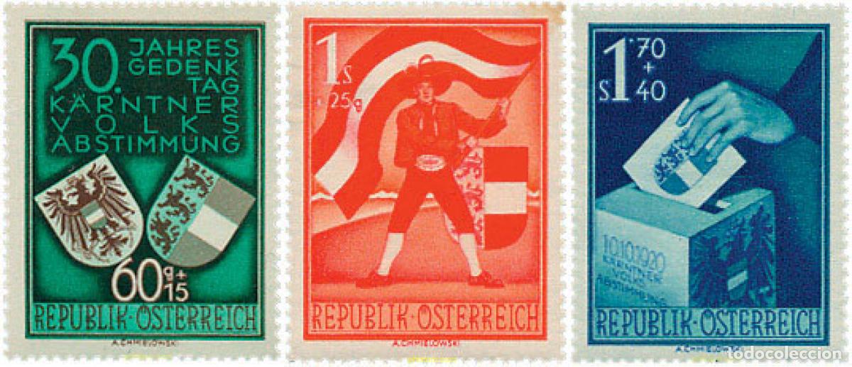 Sellos: 119502 MNH AUSTRIA 1950 30 ANIVERSARIO DEL PLEBISCITO EN KARNTEN