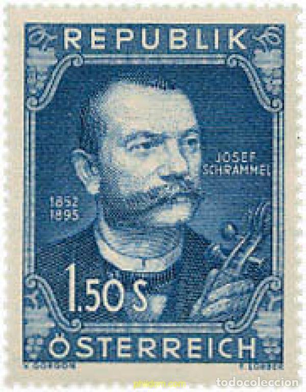 Sellos: 119519 MNH AUSTRIA 1952 CENTENARIO DEL NACIMIENTO DE JOSEF SCHRAMMEL