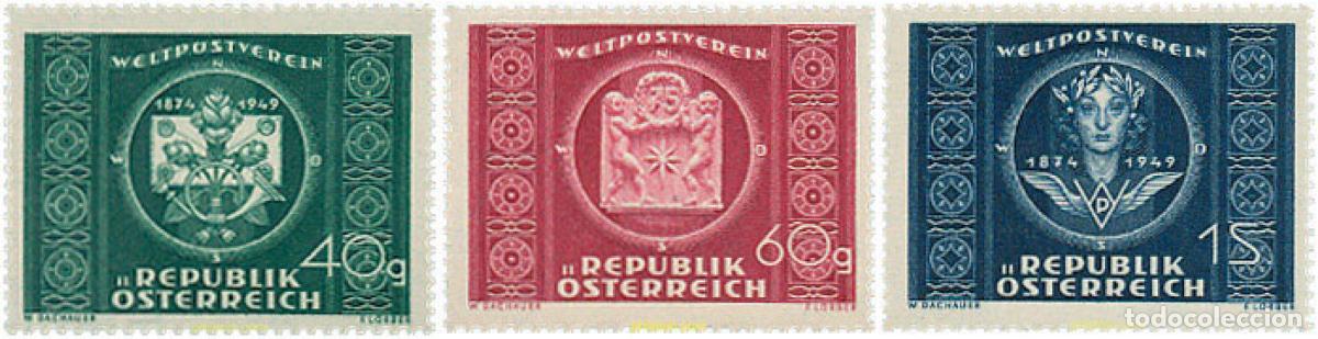Sellos: 370593 HINGED AUSTRIA 1949 75 ANIVERSARIO DE LA UPU