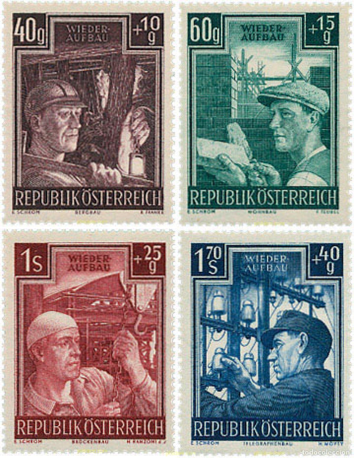 Sellos: 119511 MNH AUSTRIA 1951 EN FAVOR DE LA RECONSTRUCCION