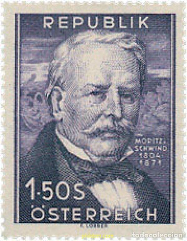 Briefmarken: 362613 HINGED AUSTRIA 1954 150 ANIVERSARIO DEL NACIMIENTO DE MORITZ VON SCHWIND