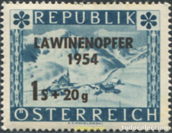 Sellos: 119565 MNH AUSTRIA 1954 PRO VICTIMAS DE LOS ALUDES