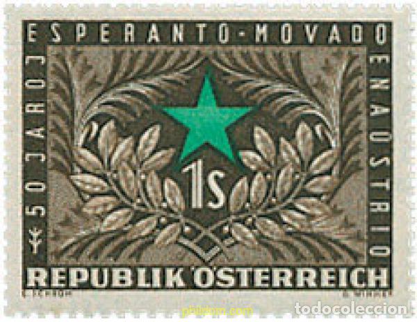 Sellos: 200637 HINGED AUSTRIA 1954 50 ANIVERSARIO DEL MOVIMIENTO DEL ESPERANTO