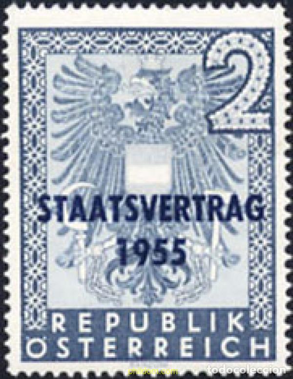 Sellos: 119598 MNH AUSTRIA 1955 FIRMA DEL TRATADO DE DEVOLUCION DE LA INDEPENDENCIA