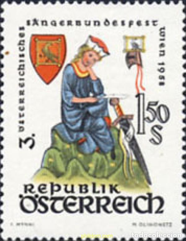 Stamps: 119635 MNH AUSTRIA 1958 3 FIESTA FEDERAL DE CANTORES