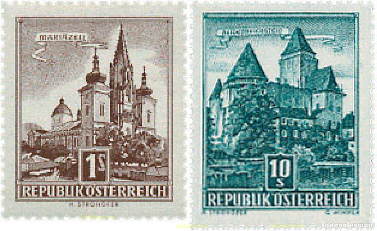Sellos: 119629 MNH AUSTRIA 1957 MONUMENTOS Y EDIFICIOS - Foto 1