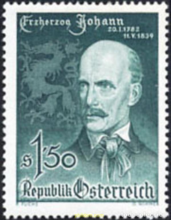 Stamps: 119655 MNH AUSTRIA 1959 CENTENARIO DE LA MUERTE DEL ARCHIDUQUE JUAN DE AUSTRIA