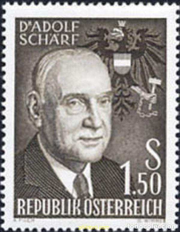 Sellos: 119667 MNH AUSTRIA 1960 70 ANIVERSARIO DEL PRESIDENTE ADOLF SCH&Auml;RF
