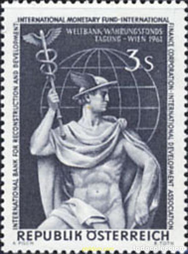 Sellos: 119681 MNH AUSTRIA 1961 CONGRESO DE LA BANCA INTERNACIONAL PARA LA RECONSTRUCCION Y EL DESARROLLO