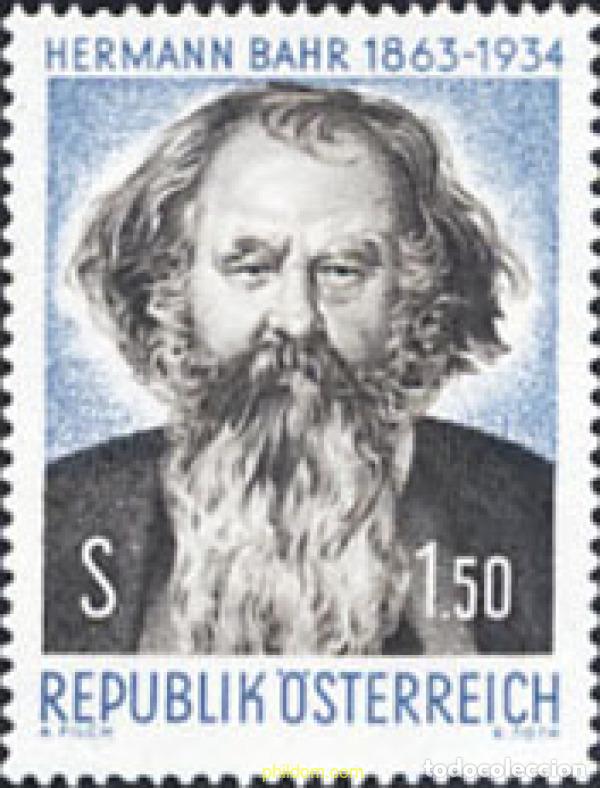 Sellos: 119704 MNH AUSTRIA 1963 CENTENARIO DEL NACIMIENTO DE HERMANN BAHR
