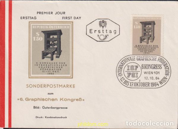 Francobolli: 438128 MNH AUSTRIA 1964 6 CONGRESO DE LA FEDERACION GRAFICA INTERNACIONAL