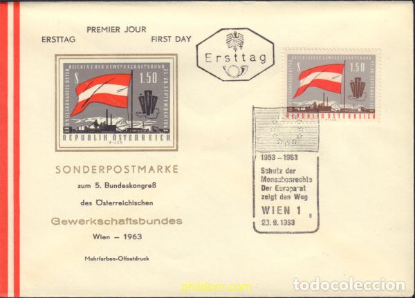 Sellos: 369013 MNH AUSTRIA 1963 5 CONGRESO FEDERAL DE SINDICATOS