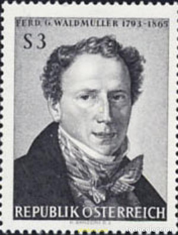 Sellos: 119745 MNH AUSTRIA 1965 CENTENARIO DE LA MUERTE DE FERDINAND GEORG WALDMULLER