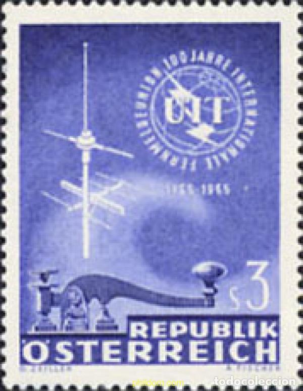 Sellos: 119737 MNH AUSTRIA 1965 CENTENARIO DE LA UNION INTERNACIONAL DE TELECOMUNICACIONES