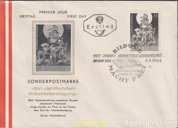 Sellos: 438126 MNH AUSTRIA 1964 CENTENARIO DEL MOVIMIENTO OBRERO