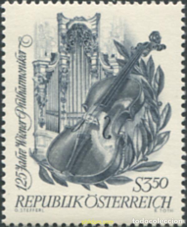 Sellos: 119783 MNH AUSTRIA 1967 125 ANIVERSARIO DE LA ORQUESTA FILARMONICA DE VIENA