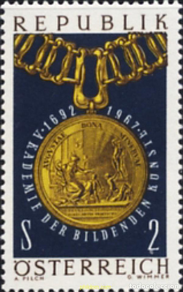 Sellos: 119786 MNH AUSTRIA 1967 275 ANIVERSARIO DE LA ACADEMIA DE BELLAS ARTES DE VIENA