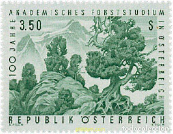 Sellos: 119787 MNH AUSTRIA 1967 CENTENARIO DE LOS ESTUDIOS UNIVERSITARIOS DE SILVICULTURA