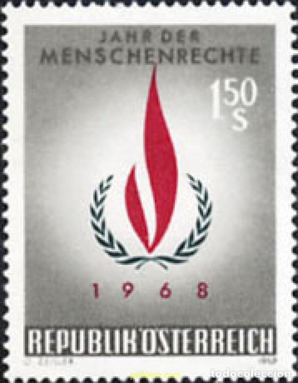 Timbres: 119833 MNH AUSTRIA 1968 A&Ntilde;O INTERNACIONAL DE LOS DERECHOS HUMANOS