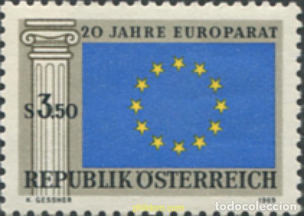 Timbres: 119835 MNH AUSTRIA 1969 20 ANIVERSARIO DEL CONSEJO DE EUROPA