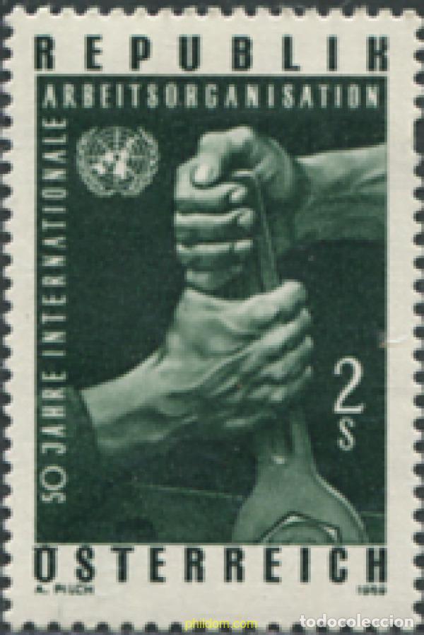 Sellos: 119857 MNH AUSTRIA 1969 50 ANIVERSARIO DE LA ORGANIZACION INTERNACIONAL DEL TRABAJO