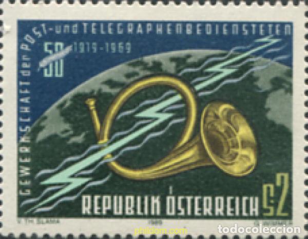 Sellos: 119860 MNH AUSTRIA 1969 50 A&Ntilde;OS DE SINDICALISMO DE LOS EMPLEADOS DE CORREOS Y TELEGRAFOS