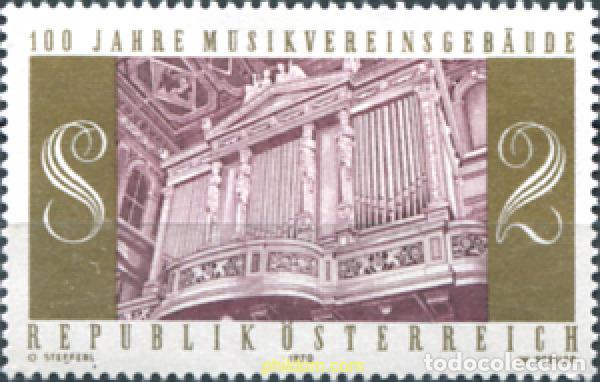 Sellos: 119871 MNH AUSTRIA 1970 CENTENARIO DE LA SEDE DE LA SOCIEDAD DE MUSICA DE VIENA