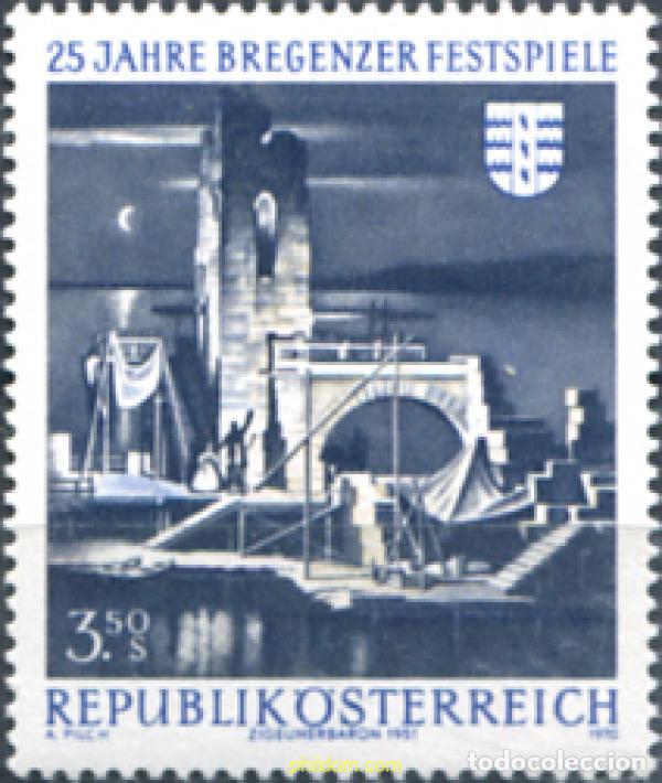 Sellos: 119880 MNH AUSTRIA 1970 25 ANIVERSARIO DEL FESTIVAL DE BREGENZ