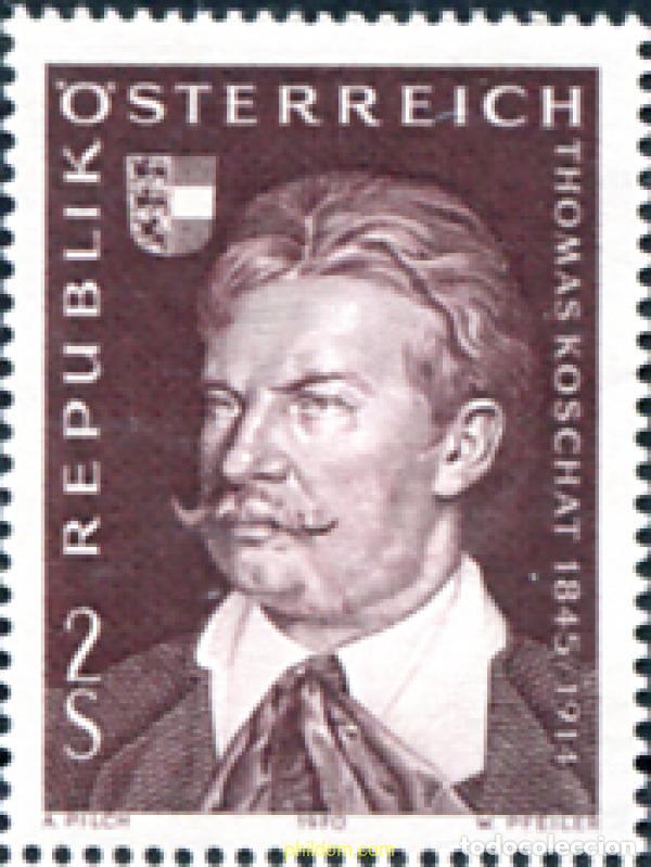 Sellos: 119882 MNH AUSTRIA 1970 125 ANIVERSARIO DEL NACIMIENTO DE THOMAS KOSCHAT