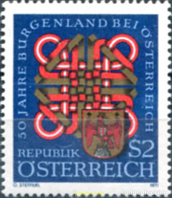 Sellos: 119910 MNH AUSTRIA 1971 50 ANIVERSARIO DE LA INTEGRACION DE BURGENLAND A AUSTRIA
