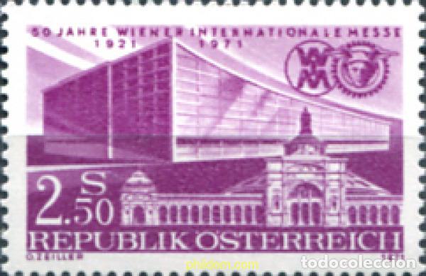 Sellos: 119908 MNH AUSTRIA 1971 50 ANIVERSARIO DE LA FERIA INTERNACIONAL DE VIENA