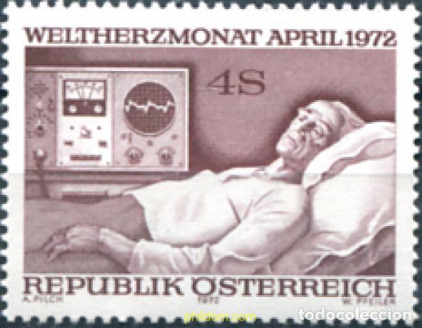 Sellos: 119923 MNH AUSTRIA 1972 MES MUNDIAL DEL CORAZON