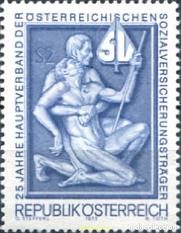 Sellos: 119946 MNH AUSTRIA 1973 25 ANIVERSARIO DE LA FEDERACION PRINCIPAL DE INSTITUCIONES DE SEGUROS SOCIA