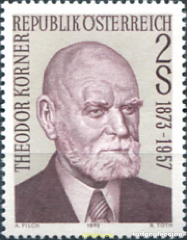 Sellos: 119942 MNH AUSTRIA 1973 CENTENARIO DEL NACIMIENTO DE THEODOR KURNER