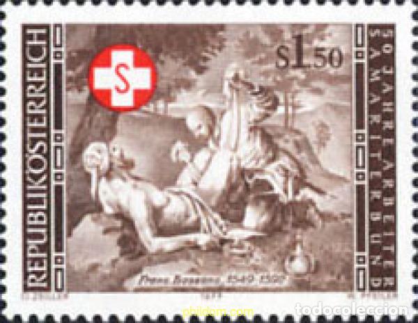 Sellos: 120060 MNH AUSTRIA 1977 50 ANIVERSARIO DE LA FEDERACION AUSTRIACA DE SAMARITANOS OBREROS