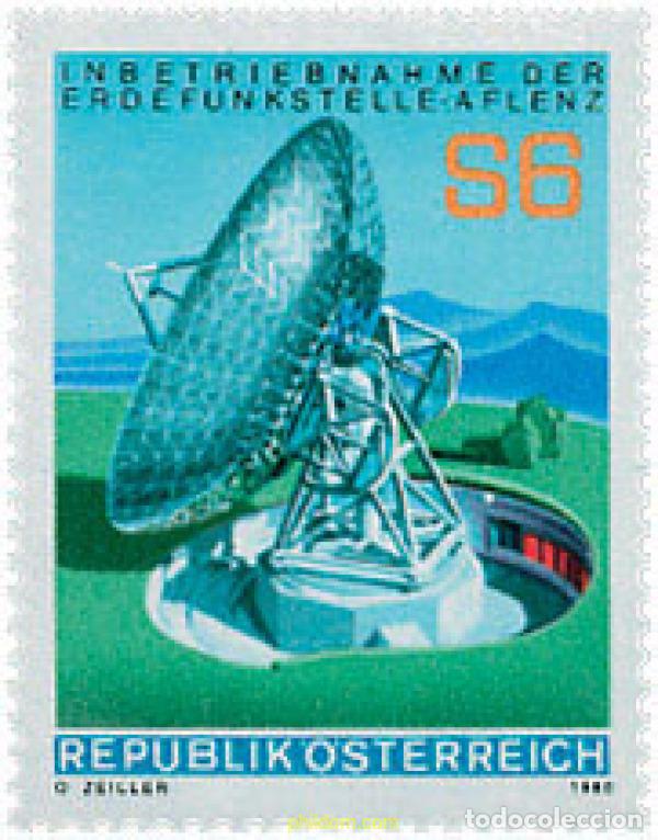 Sellos: 120265 MNH AUSTRIA 1980 PUESTA EN SERVICIO DE LA ESTACION DE RADIOCOMUNICACIONES DE AFLENZ
