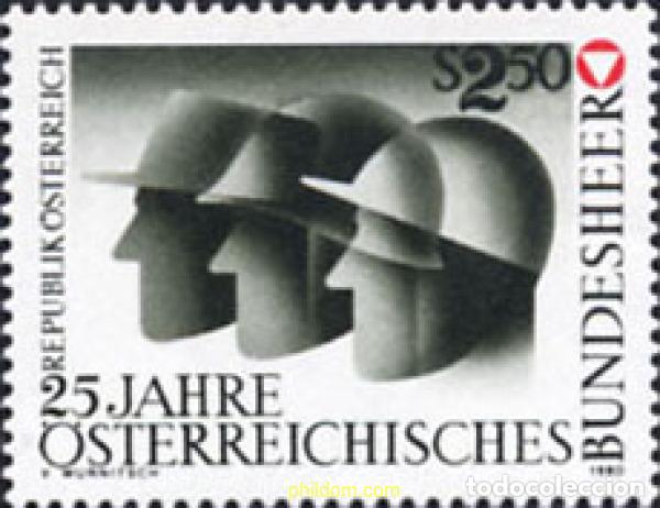Sellos: 120270 MNH AUSTRIA 1980 25 ANIVERSARIO DEL EJERCITO FEDERAL