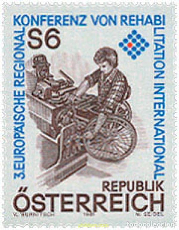 Sellos: 120374 MNH AUSTRIA 1981 3 CONFERENCIA REGIONAL EUROPEA DE REHABILITACION INTERNACIONAL DE DISCAPACI