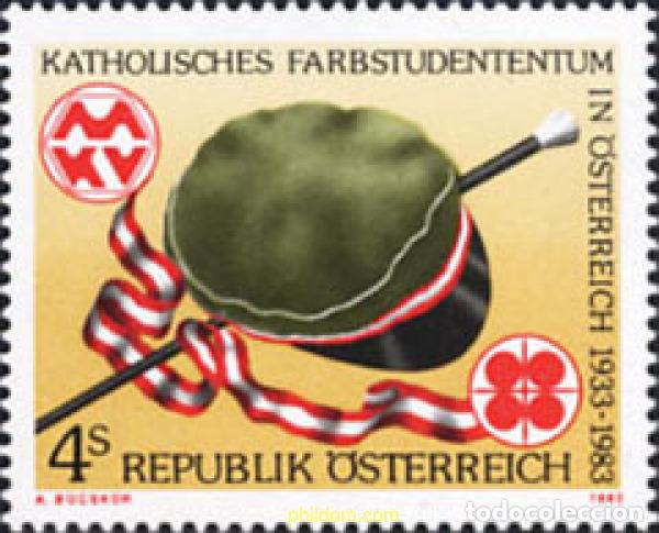 Sellos: 120463 MNH AUSTRIA 1983 ASOCIACIONES DE ESTUDIANTES CATOLICOS DE AUSTRIA