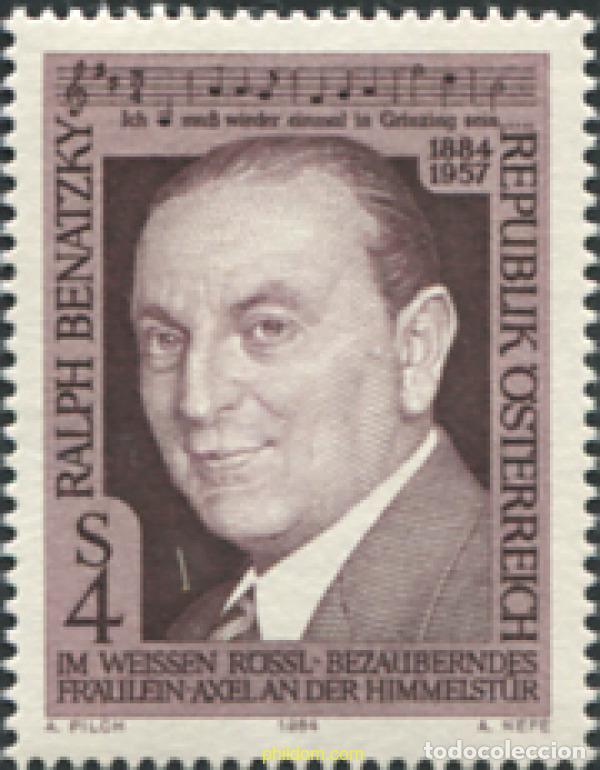 Sellos: 120608 MNH AUSTRIA 1984 CENTENARIO DEL NACIMIENTO DE RALPH BENATZKY