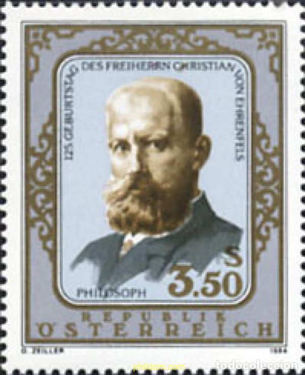 Sellos: 120609 MNH AUSTRIA 1984 125 ANIVERSARIO DEL NACIMIENTO DEL BARON CHRISTIAN VON EHRENFELS
