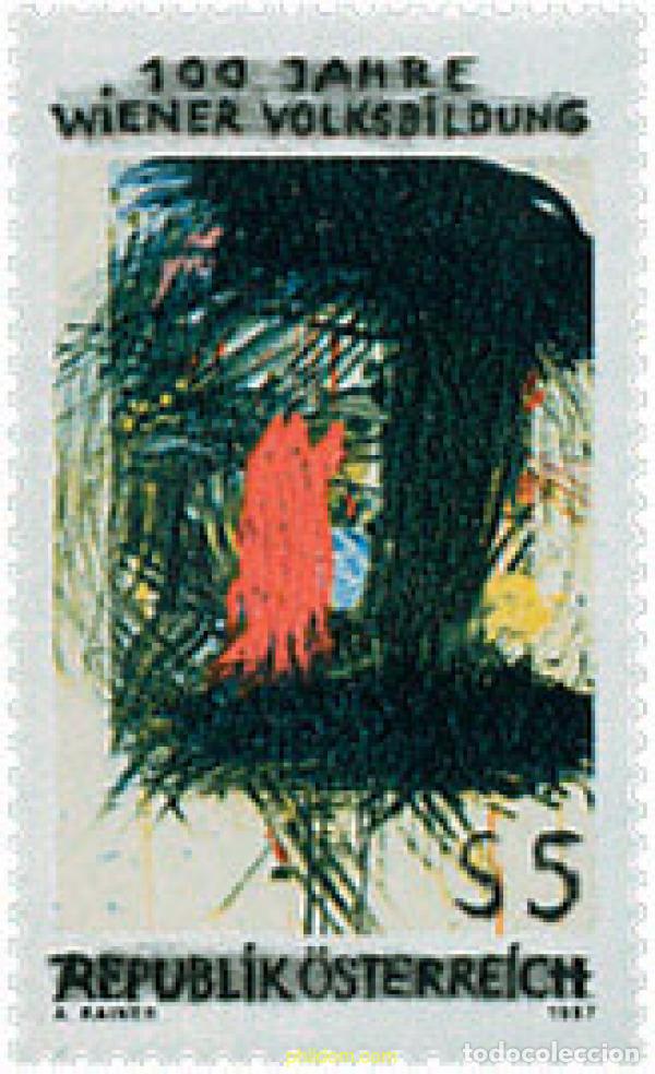 Sellos: 120917 MNH AUSTRIA 1987 CENTENARIO DE LA ASOCIACION PARA LA FORMACION DE ADULTOS