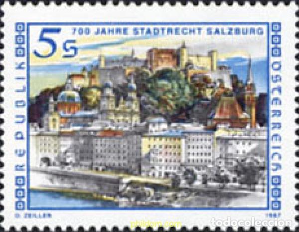 Sellos: 120924 MNH AUSTRIA 1987 700 ANIVERSARIO DEL ESTATUTO MUNICIPAL DE SALZBURG