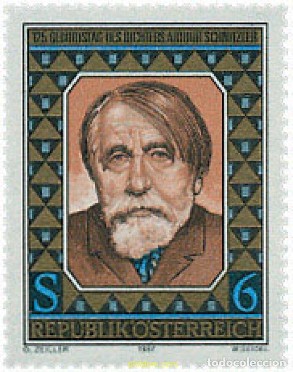 Sellos: 120936 MNH AUSTRIA 1987 125 ANIVERSARIO DEL NACIMIENTO DE ARTHUR SCHNITZLER
