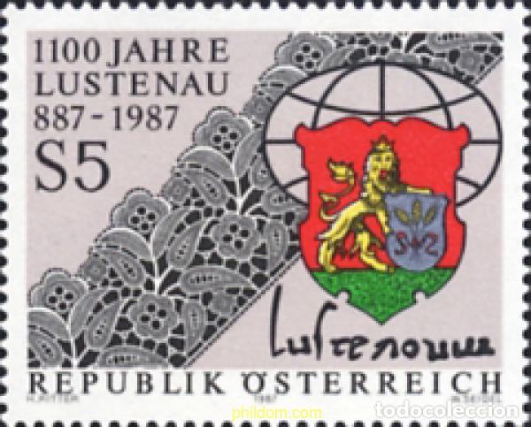 Sellos: 120938 MNH AUSTRIA 1987 1100 ANIVERSARIO DE LUSTENAU