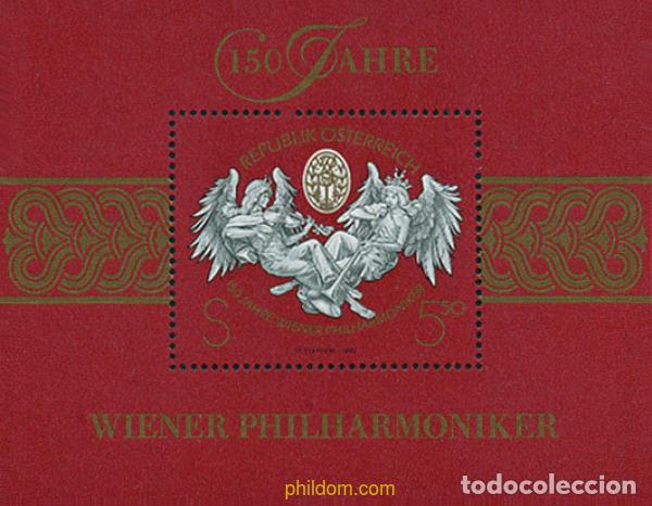Briefmarken: 121119 MNH AUSTRIA 1992 150 ANIVERSARIO DE LA ORQUESTRA FILARMONICA DE VIENA